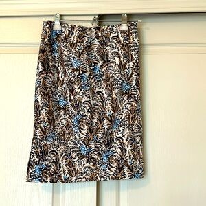Ann Taylor Print Pencil Skirt Size 0